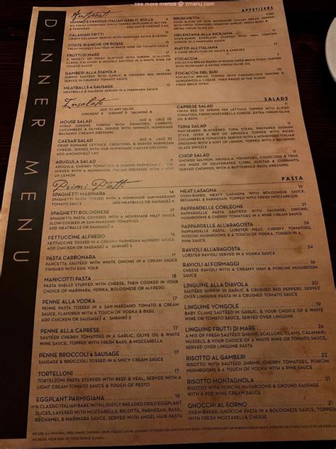 mimmo's italian restaurant and bar menu|mimmos destin menu with prices.